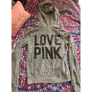 Leopard Print Zip up hoodie